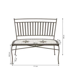 Dehner Mosaikbank Diana, 2-Sitzer -Günstig Gartenbedarf 6701791 WE IG 001 MosaikbankDiana