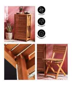 Dehner Balkonset Neapel, 3-teilig -Günstig Gartenbedarf 6712368 WE IG 001BalkonsetNeapelBraun