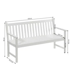 Dehner Bank Mykonos, 3-Sitzer -Günstig Gartenbedarf 6713267 WE BG 001 BankMykonos3erWeiss