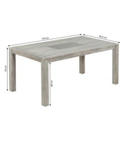 Dehner Tisch Stockholm, Ca. B170/H76/T92,5 Cm -Günstig Gartenbedarf 6714695 WE BG 001 TischStockholmFINAL