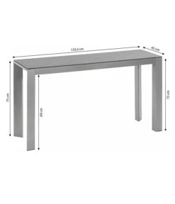 Dehner Balkontisch Chicago, Ca. B133,5/H75/T42 Cm -Günstig Gartenbedarf 6734651 WE BG 001 BalkontischChicagoSchmalNE