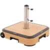 Doppler Schirmständer AluWood Trolley, 50 Kg -Günstig Gartenbedarf 6738017 WE FS 001 AluwoodSockel50kg