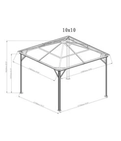 Sojag Pavillon Verona -Günstig Gartenbedarf 6752679 WE FS 002 PavillonVerona