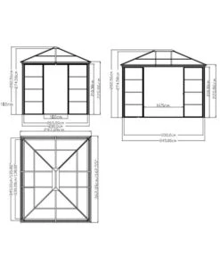 Sojag Pavillon Castel 10x12 -Günstig Gartenbedarf 6752752 WE FS 003 PavillonCastel10x12