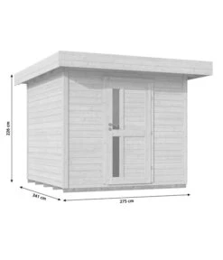 Weka Designhaus 172 Gr. 1, Ca. B275/H226/T341 Cm -Günstig Gartenbedarf 6854467 WE BG 001 WekaGartenhausSkizze