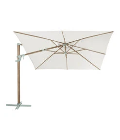 Dehner Ampelschirm Zypern, Holzoptik, Quadratisch, Ca. B300/T300 Cm -Günstig Gartenbedarf 6865422 WE FS 004 AmpelschirmZypernHolzBeige