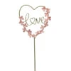 Dehner Metall-Dekostab Herz Mit Blumen, Ca. H188 Cm