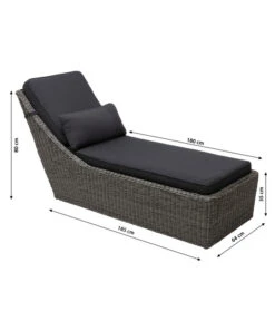 Dehner Sunlounger Toska, Ca. B64/H80/T180 Cm -Günstig Gartenbedarf 6875744 WE BG 001 LiegeToskaNeu