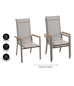 Dehner Stapelstuhl Cleveland, Hellbraun -Günstig Gartenbedarf 6894083 WE IG 001 StapelstuhlCleveland