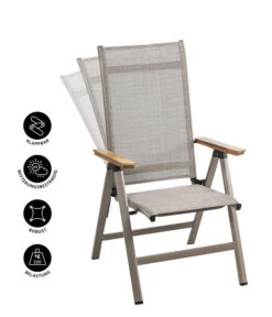 Dehner Klappsessel Cleveland, Hellbraun -Günstig Gartenbedarf 6894109 WE IG 001 KlappsesselClevelandHBNEU