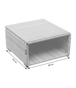 Dehner Balkonset Como, 4-teilig -Günstig Gartenbedarf 6894166 WE DE 002 BalkonSetComoSkizze