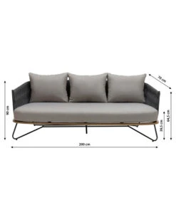 Dehner Gartenlounge Monte Carlo, 4-teilig -Günstig Gartenbedarf 6895346 WE BG 001 LoungeMonteCarlo