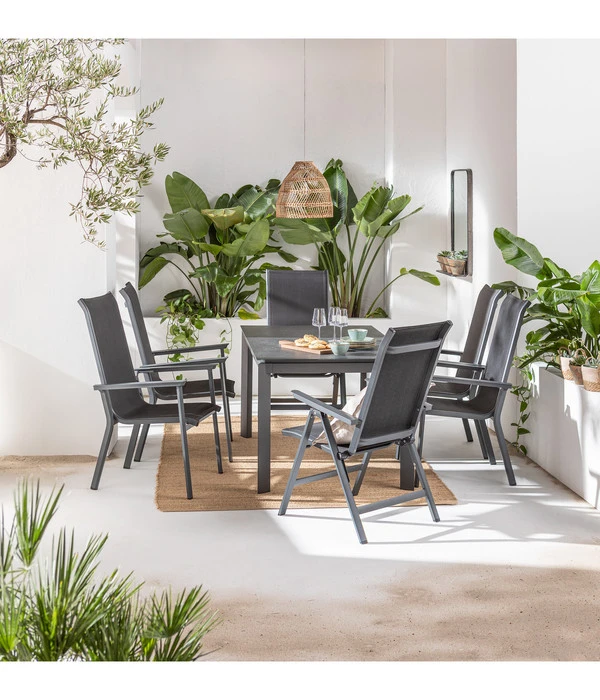 Dehner Stapelstuhl Cleveland, Dunkelgrau 6 Dehner Stapelstuhl Cleveland, Dunkelgrau - Image 4