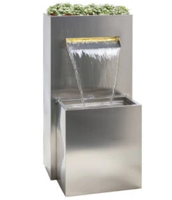 Dehner Edelstahl-Gartenbrunnen Dallas, Ca. H89 Cm