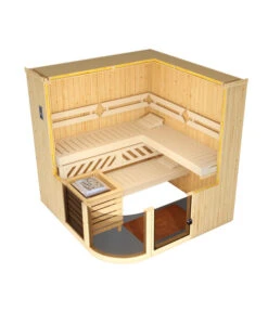 Weka Sauna Sara Mit Glastür Und Fenster, Inkl. Ofen -Günstig Gartenbedarf 6914329 WE DE 002 WekaSaunaSaramitGlastuerundFenster