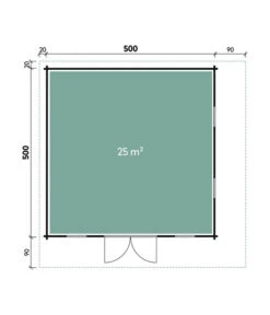 Wolff Finnhaus Gartenhaus Aalborg 70-F XL, Ca. B610/H280/T610 Cm -Günstig Gartenbedarf 6930549 WE DE 001 FinnhausBBHAalborg44F