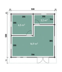 Wolff Finnhaus Gartenhaus Kiruna G XL, Ca. B570/H254/T620 Cm -Günstig Gartenbedarf 6930986 WE DE 001 FinnhausBBHKirunaG