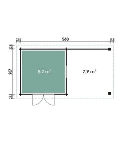 Wolff Finnhaus Gartenhaus WPC-Trend D+, Inkl. Lounge, Ca. B600/H251/T332 Cm -Günstig Gartenbedarf 6931729 WE DE 001 FinnhausWPCTrendmitLounge