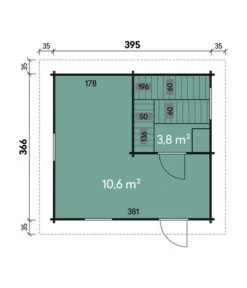 Wolff Finnhaus Saunahaus De Luxe Keijo 70, Ca. B459/H257/T465 Cm -Günstig Gartenbedarf 6934285 WE DE 001 SaunahausdeluxeKeijo70Vollglastuer