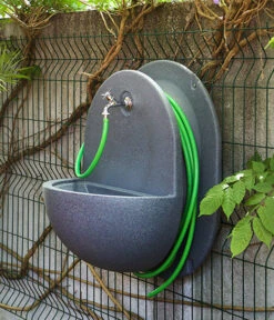 Roto Garten-Waschbecken Mars, Ca. H90 Cm -Günstig Gartenbedarf 6943591 WE MO 001 RotoGartenWaschbeckenMarsGrau