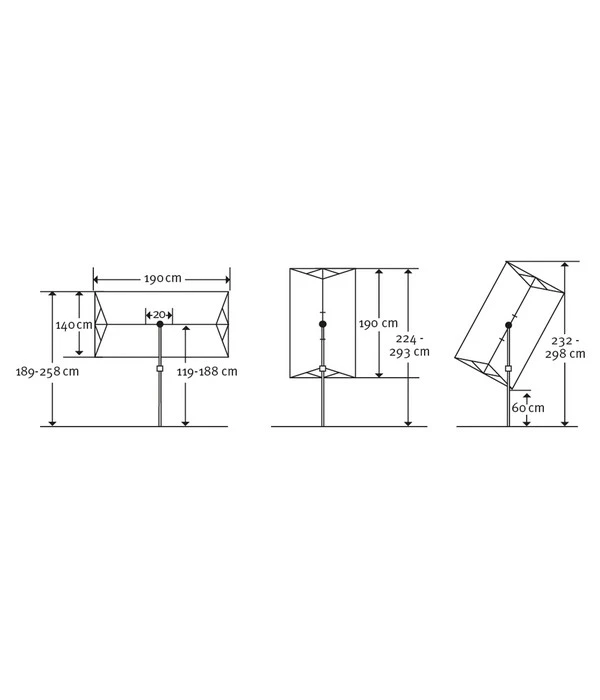 Schneider Sonnenschirm Novara, Rechteckig, Ca. B190/T140 Cm 10 Schneider Sonnenschirm Novara, Rechteckig, Ca. B190/T140 Cm - Image 8