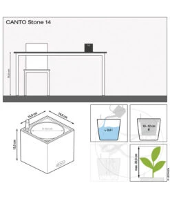 LECHUZA® Kunststoff-Topf Canto Stone, Eckig, Ca. B14/H13,5/T14 Cm 8 LECHUZA® Kunststoff-Topf Canto Stone, Eckig, Ca. B14/H13,5/T14 Cm -Günstig Gartenbedarf 6963136 WE IG 001 LechuzaCantoStone14