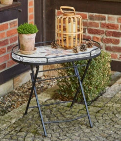 Siena Garden Mosaikserviertisch Stella, Ca. B68/H60/T41 Cm -Günstig Gartenbedarf 6986624 WE MO 001 StellaServiertisch68x41x60cm
