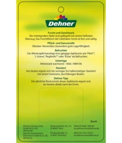 Winterapfel 'Pinova' -Günstig Gartenbedarf 7729361 WinterapfelPinova Etikett 2